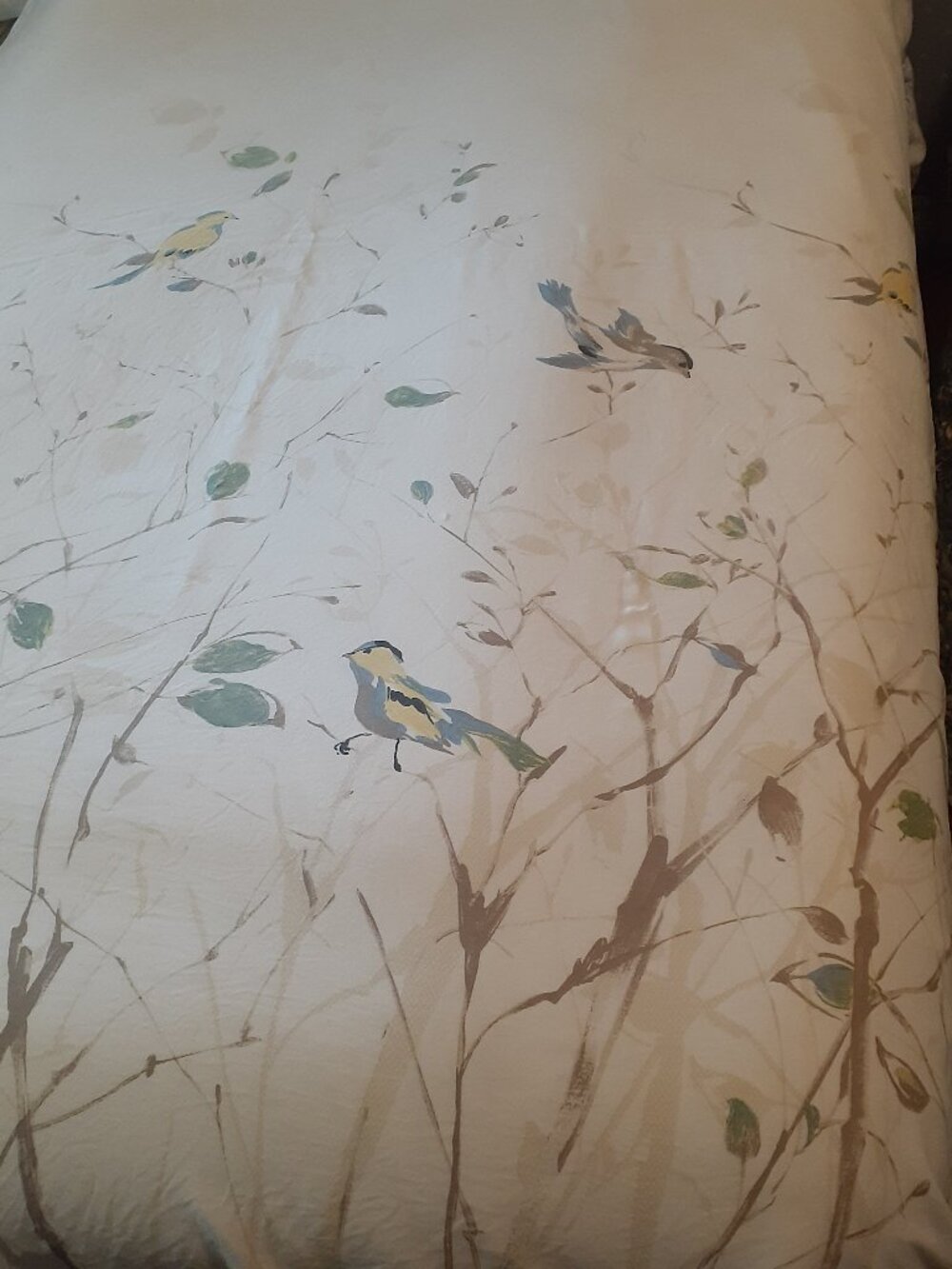QE Home 100% Tencel Botanical Pattern / Bird Duvet Cover Twin Size